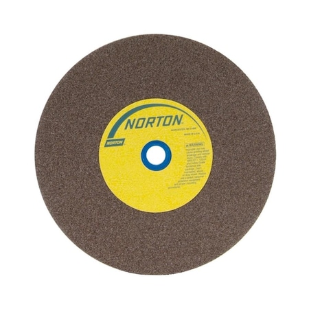 Norton Co Bench & Pedestal Wheel, Standard, Aluminum Oxide, Size: 10 x 1 x 1-1/4 Med, Max RPM: 2485 076607-88290